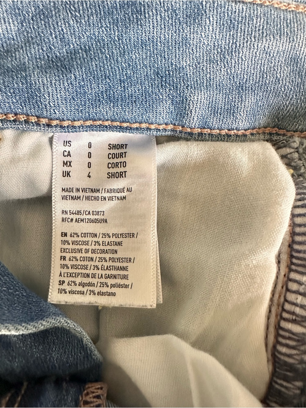 American Eagle Super Super Stretch Light Wash Skinny Jeans 0 Short - Picture 9 of 9
